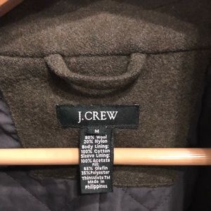 Loden green j crew wool jacket